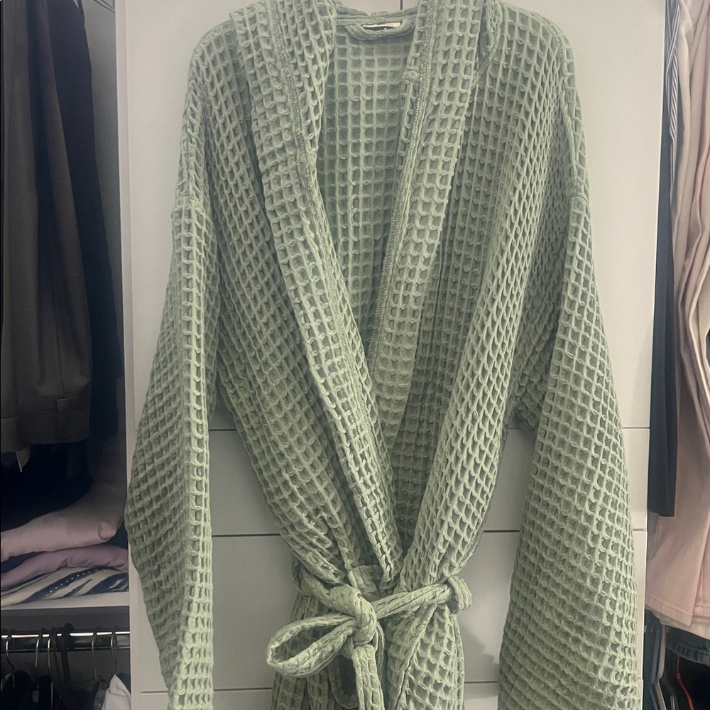 Green Waffle Knit Men's or women’s Robe
